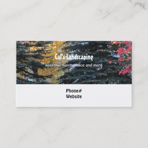 Trees Landscaping Design Business Card