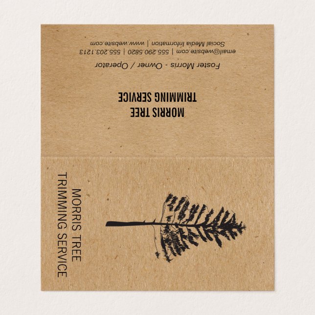 Trees | Landscaping | Gardener Business Card (Outside Unfolded)