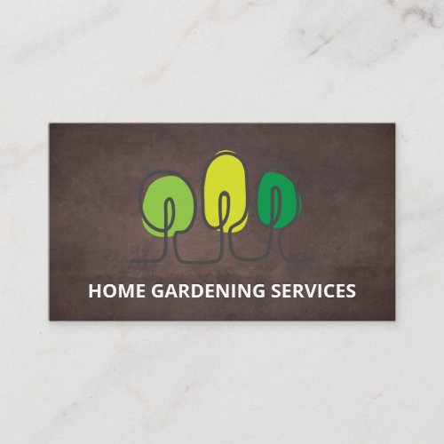 Trees Logo  Landscaping  Gardening Services  Business Card