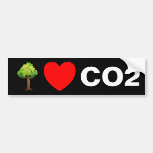 Trees Love CO2 Bumper Sticker