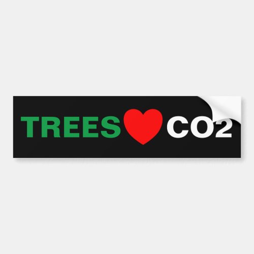 TREES LOVE CO2 BUMPER STICKER