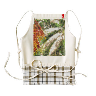 Trees made using fruits and vegetables zazzle HEART apron