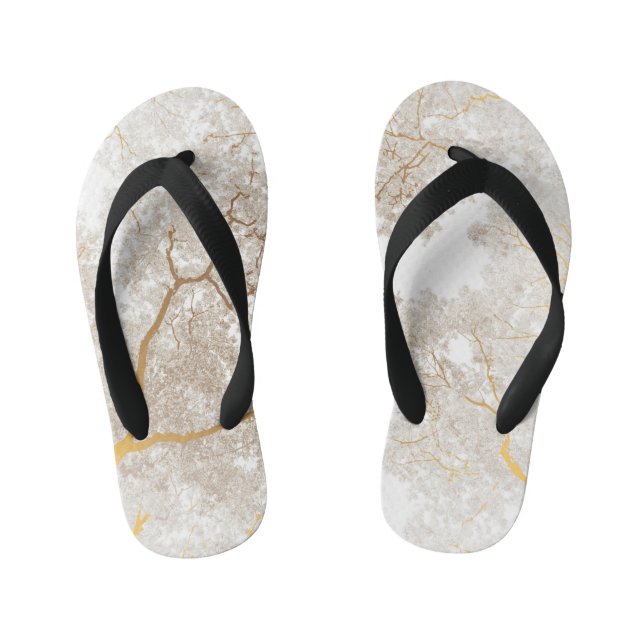 Trees Map 1 Kid's Flip Flops (Footbed)