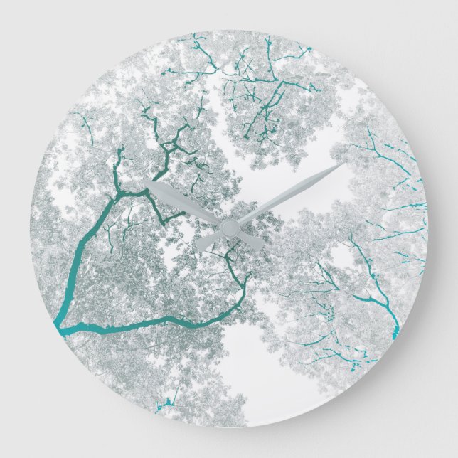 Trees Map 3 Large Clock (Front)