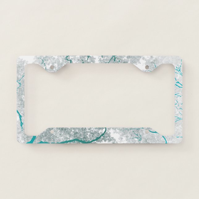 Trees Map 3 License Plate Frame (Front)