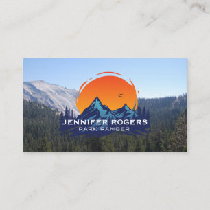 Trees & Mountains   Outdoors Nature Business Card