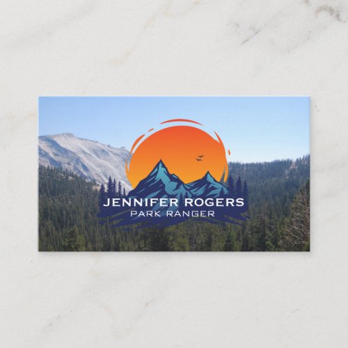 Trees  Mountains  Outdoors Nature Business Card