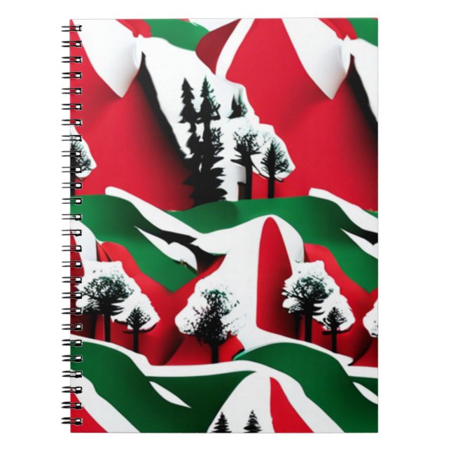 Trees mountains snow notebook (Front)