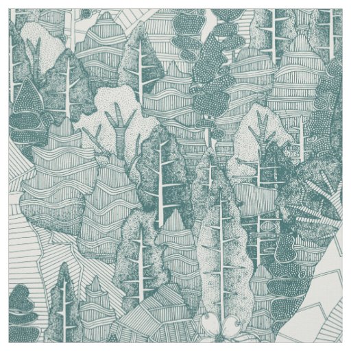 trees NC jade Fabric