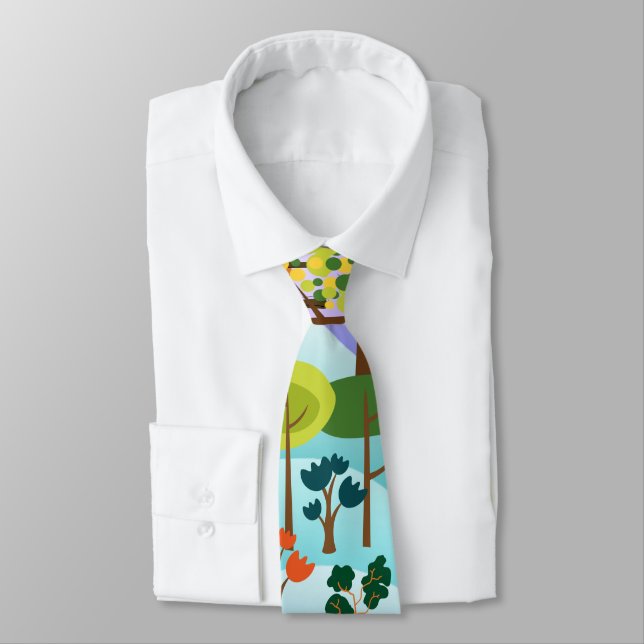 Trees Neck Tie (Tied)