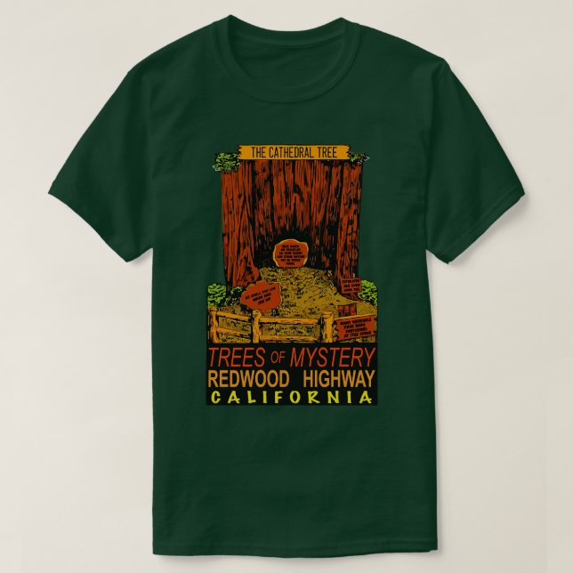 Trees of Mystery Redwood California T-Shirt (Design Front)