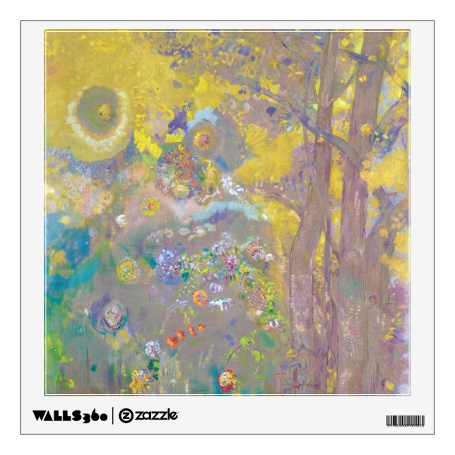 Trees on Yellow Background, Redon Wall Decal (Front)