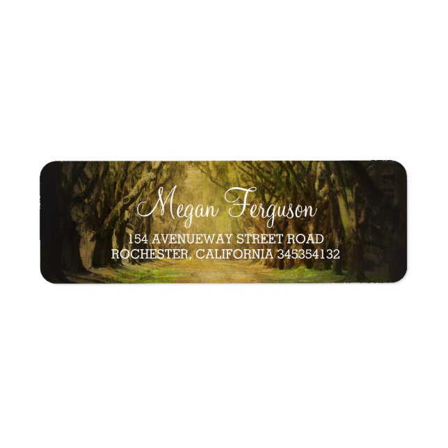 Trees path wedding label (Front)