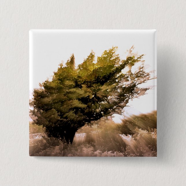 TREES PINBACK BUTTON (Front)