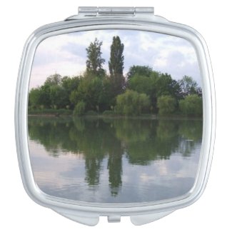 Trees reflected in Lake Compact Mirror