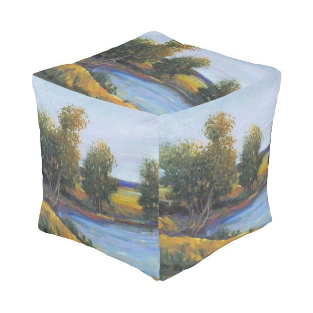 Tree's Reflection II Pouf (Angled Front)