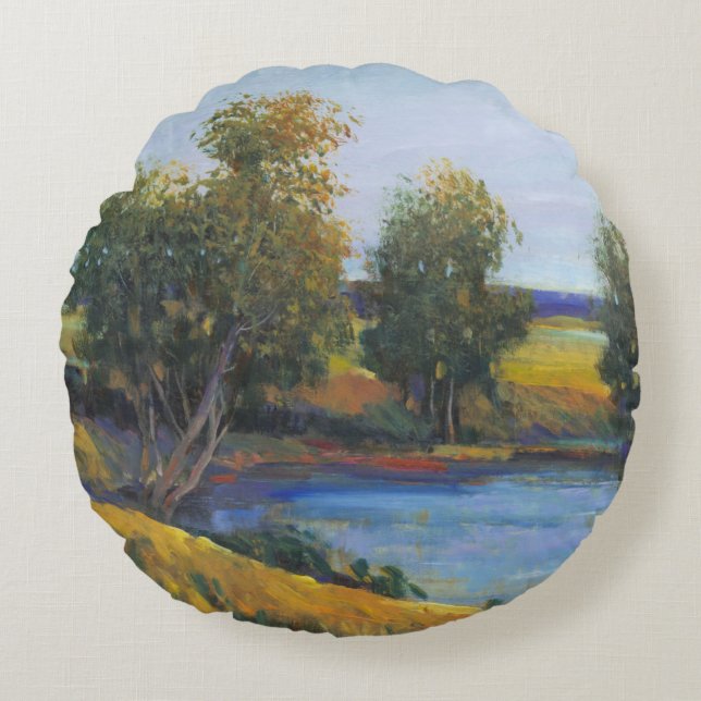 Tree's Reflection II Round Pillow (Front)