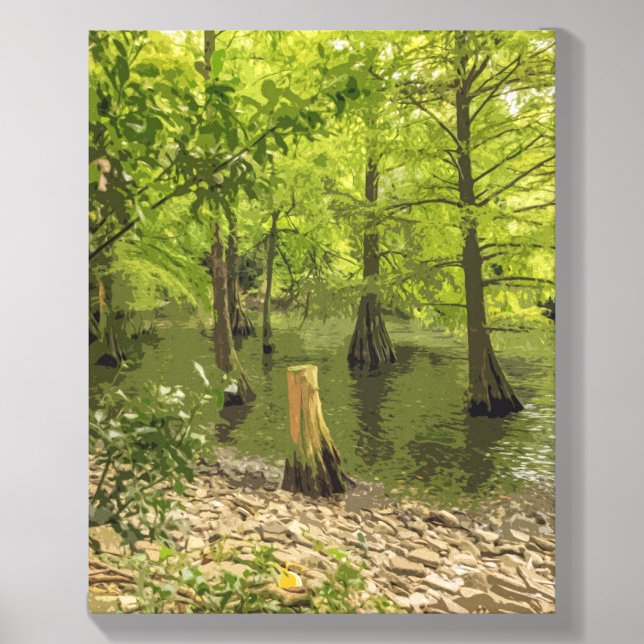Trees rooted in water view photo tile (Front Set)