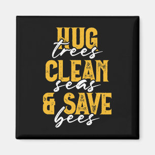 Trees Seas Bees Environmentalist Cute Earth Day Gi Magnet