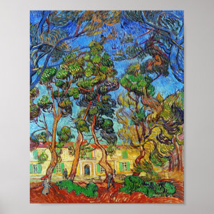 Trees St-Paul Hospital Garden Van Gogh Fine Art Poster