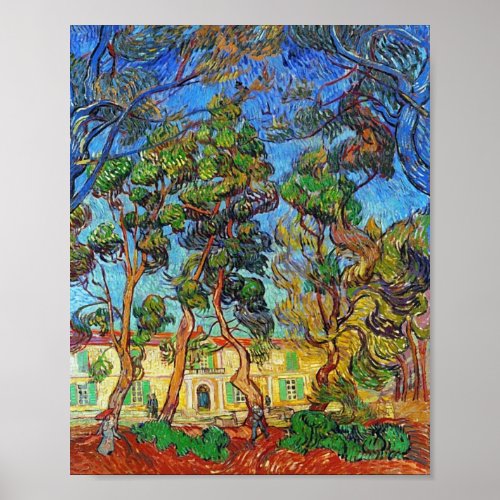Trees St_Paul Hospital Garden Van Gogh Fine Art Poster