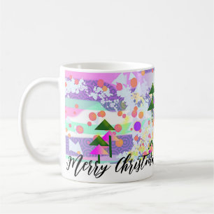 TREES STARS Merry Christmas Coffee Mug