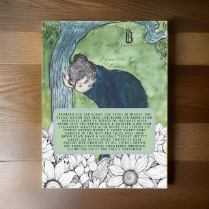 Tree's Threshold Poem Vintage Victorian Art Postcard