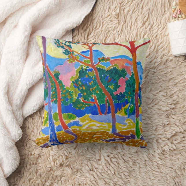 Trees & Trees Collioure | Andre Derain | Throw Pillow (Blanket)