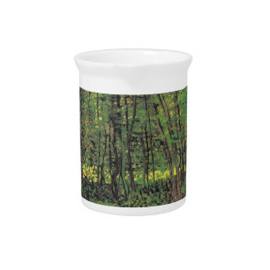 Trees & Undergrowth by Van Gogh Beverage Pitcher