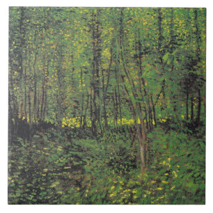 Trees & Undergrowth by Van Gogh Ceramic Tile
