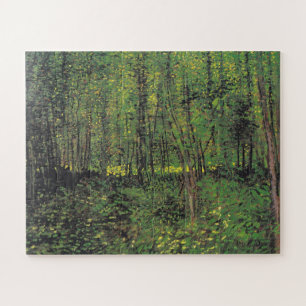 Trees & Undergrowth by Van Gogh Painting Art Jigsaw Puzzle