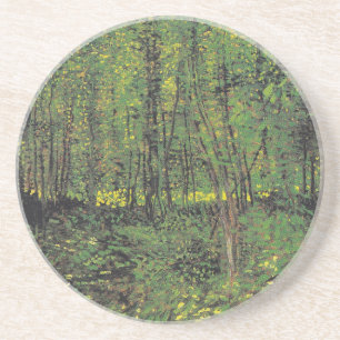 Trees & Undergrowth by Van Gogh Sandstone Coaster