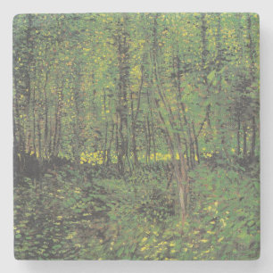 Trees & Undergrowth by Van Gogh Stone Coaster