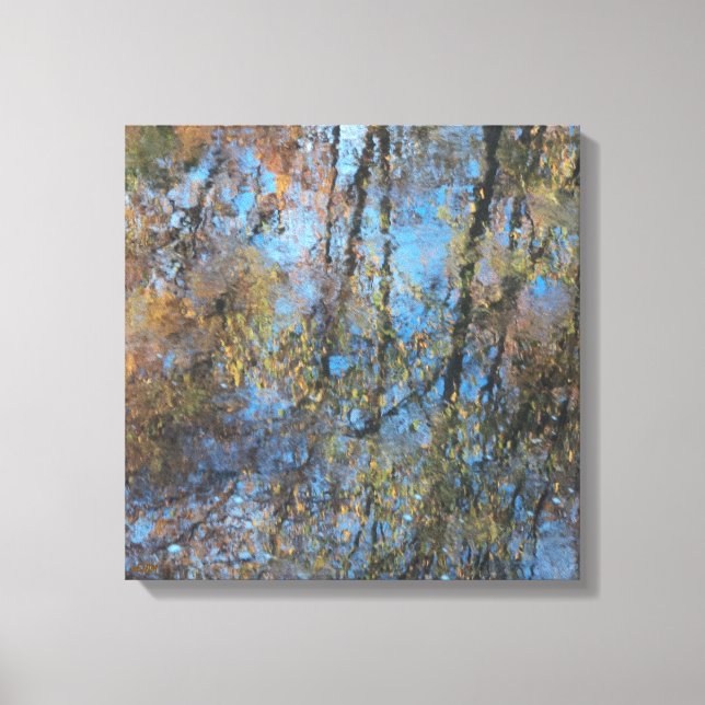 Trees Water Reflection Stretched Canvas Print (Front)