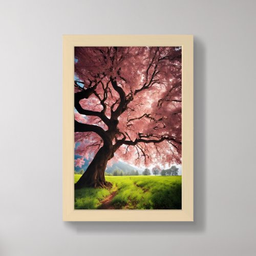 trees watercolor clip art  framed art