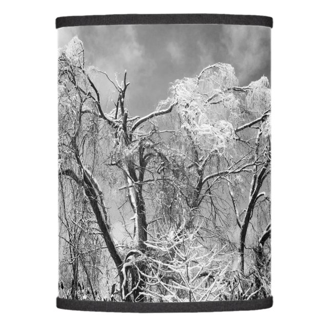 trees wear winter lamp shade (Front)