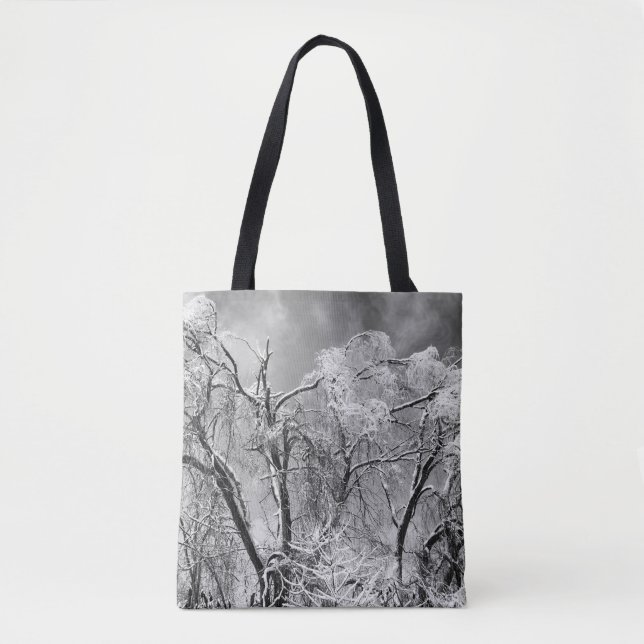 trees wear winter tote bag (Front)