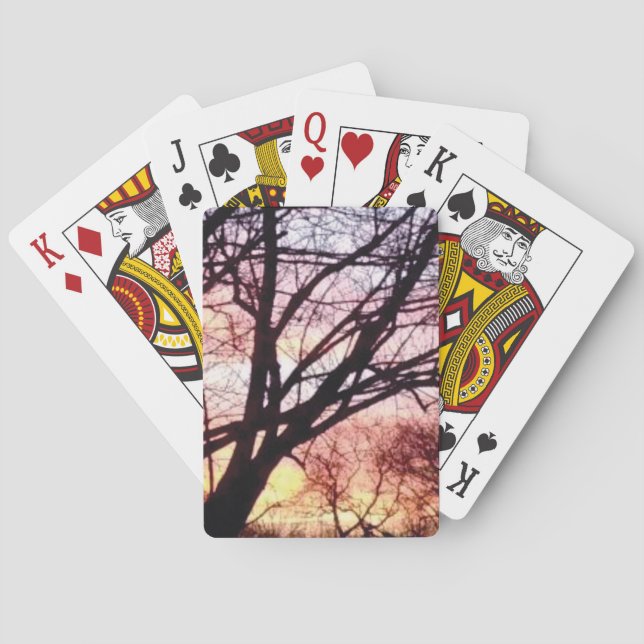 Trees - Winter Sunrise  Poker Cards (Back)