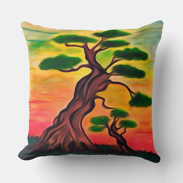 Trees with a soul throw pillow (Front)
