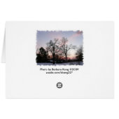 Trees with a sunset cards (Back Horizontal)