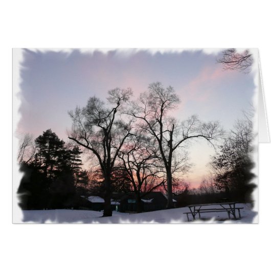 Trees with a sunset cards (Front Horizontal)