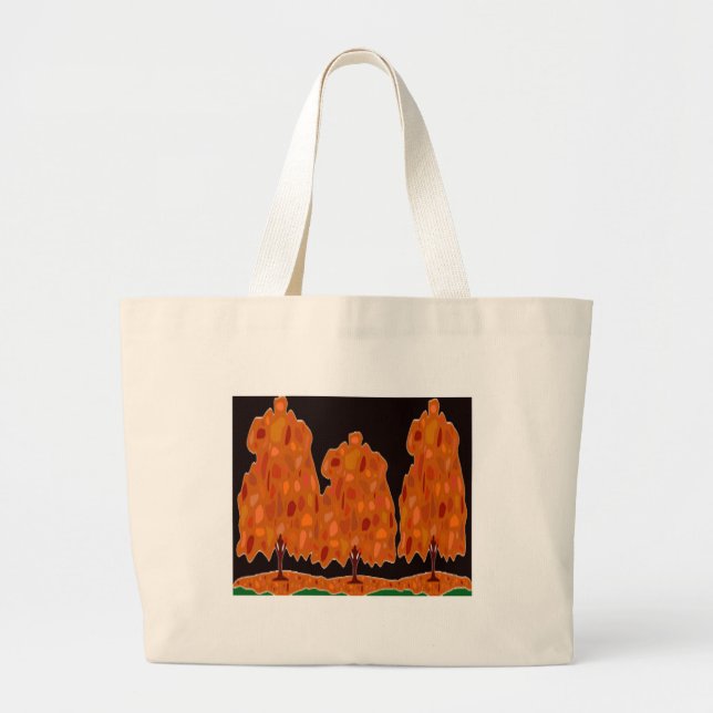 Trees With Color - Large Tote Bag (Front)