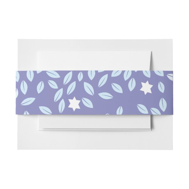 TREES WITH STARS Bat Mitzvah Invitation Belly Band (Front Example)