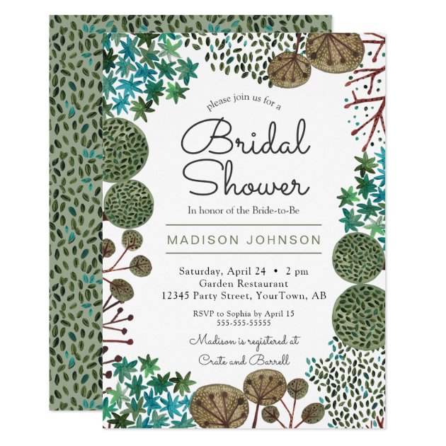 Trees Woodland Forest | Bridal Shower | Invitation