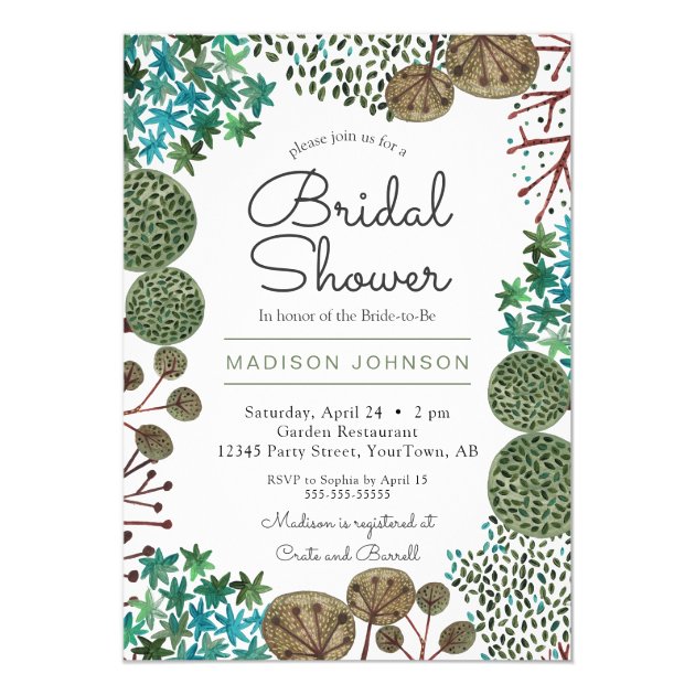 Trees Woodland Forest | Bridal Shower | Invitation