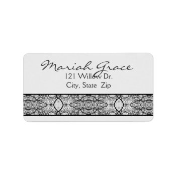 Treetop Spider's Web Black & White Address Labels by StriveDesigns at Zazzle