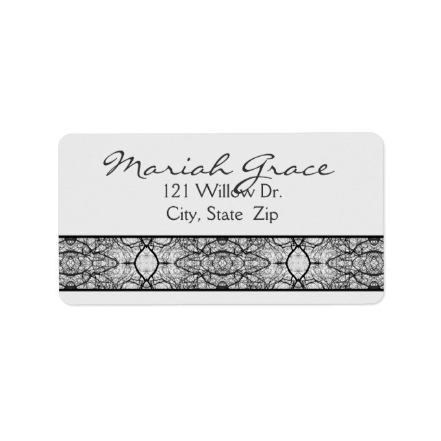 Treetop Spider's Web Black & White Address Labels (Front)
