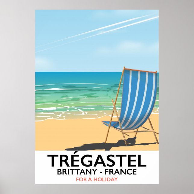 Trégastel, Brittany France beach vacation poster (Front)