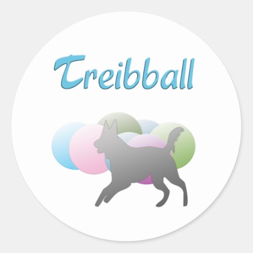 Treibball Classic Round Sticker