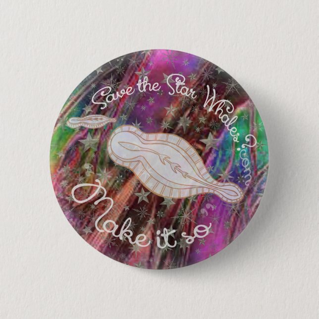 Trek to Save the Star Whales Button (Front)